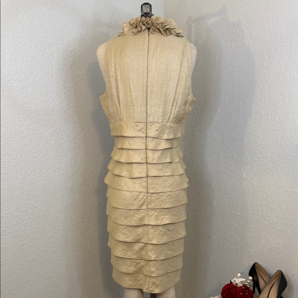 London Times Champagne Sheen Dress - Picture 4 of 12